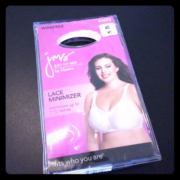 Just My Size Other - JMS wire free white 40D #1973 lace minimizer bra Just My Size Other - JMS wire free white 40D #1973 lace minimizer bra